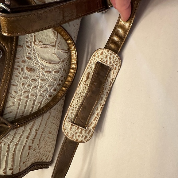 Madi Claire Bronze and White Shoulder Satchel - Picture 5 of 8